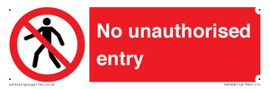 No unauthorised entry